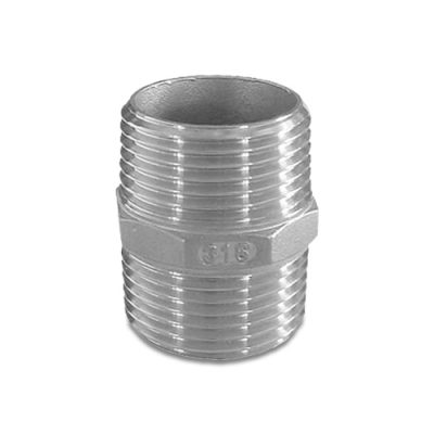 Stainless Steel Hex Nipple 1/2" MPT