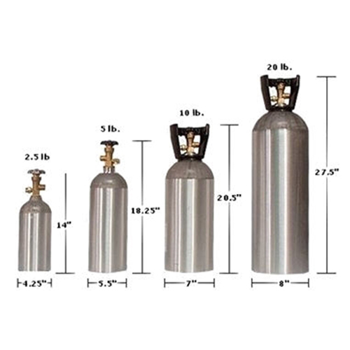 CO2 en bouteilles d'aluminium 5 lb / en échange