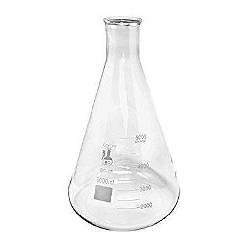 Erlenmeyer Glass Flask (5000 ml) Fermentation Equipment Goldsteam