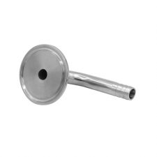 Stainless Steel 1.5" TC x 3/8" Barbed 90° Elbow