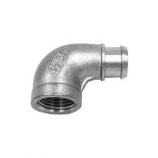 Stainless Steel High Flow Street Elbow 1/2" FPT x 1/2" ID Barb