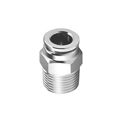 Stainless Steel 1/2" Push to Connect Fitting x 1/2" MPT