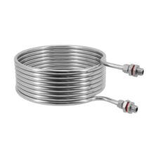 Stainless Steel HERMS Coil 25' x 1/2" OD with Weldless Bulkhead