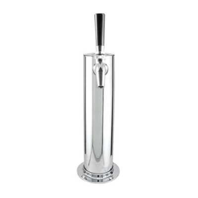 Stainless Steel Beer Tower with Single Nukatap Faucet
