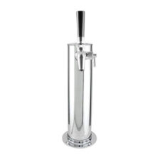 Stainless Steel Beer Tower with Single Nukatap Flow Control Faucet
