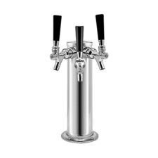 Stainess Steel Beer Tower with Triple Taprite Self Closing Faucets