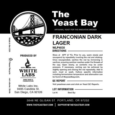 The Yeast Bay Franconian Dark Lager Liquid Yeast WLP4030