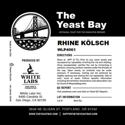The Yeast Bay Rhine Kölsch Label