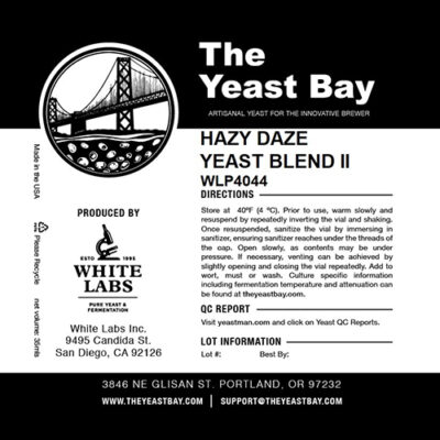 WLP4044 Hazy Daze Yeast Blend II