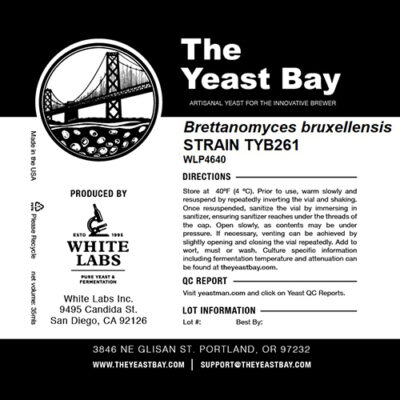 The Yeast Bay WLP4640 Brettanomyces bruxellensis TYB261