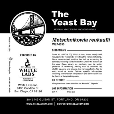 The Yeast Bay WLP4650 Metschnikowia reukaufii Label