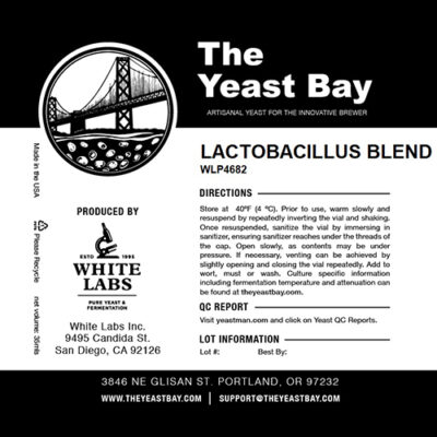 The Yeast Bay WLP4682 Lactobacillus Blend Liquid Yeast