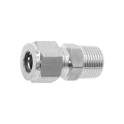 Stainless Steel 1/2" MPT x 3/8" Compression Fitting